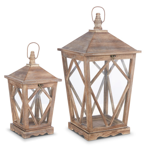 Wood Lantern Large