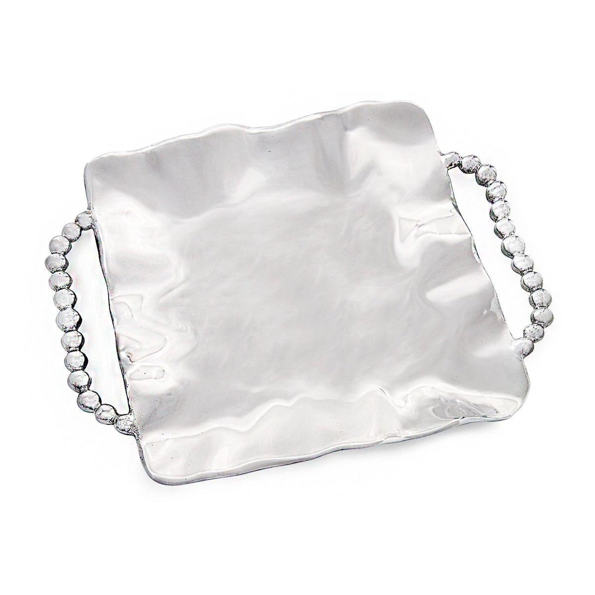 Pearl Square Tray with Perla Handles