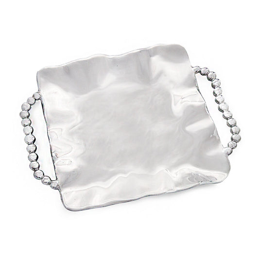 Pearl Square Tray with Perla Handles