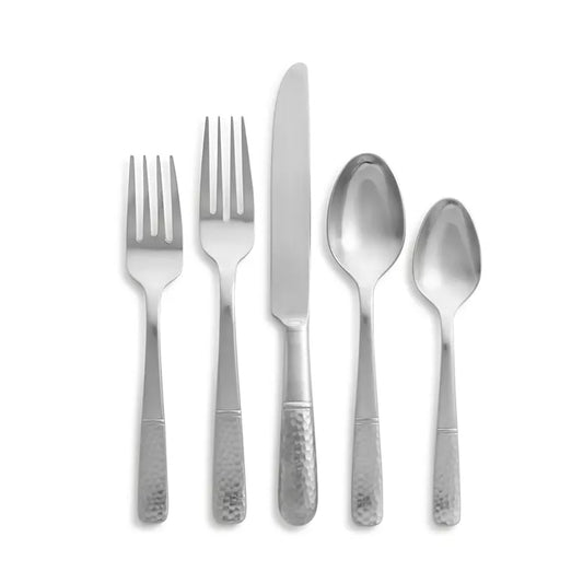 Carine Bright Satin 5 Piece Flatware Setting