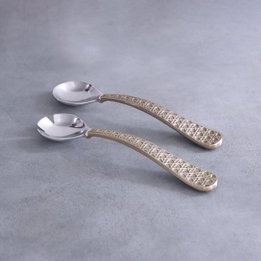 SIERRA MODERN Rattan Salad Servers