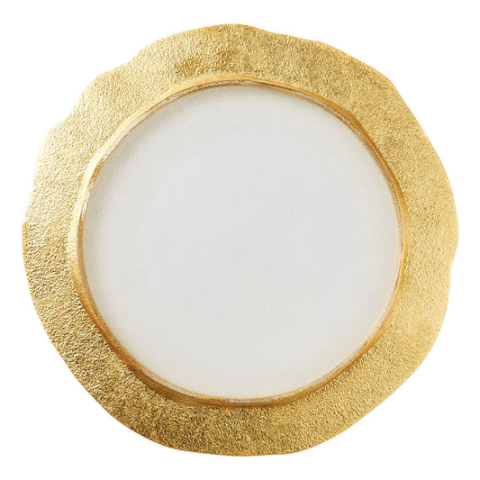 Rufolo Glass Gold Organic Charger