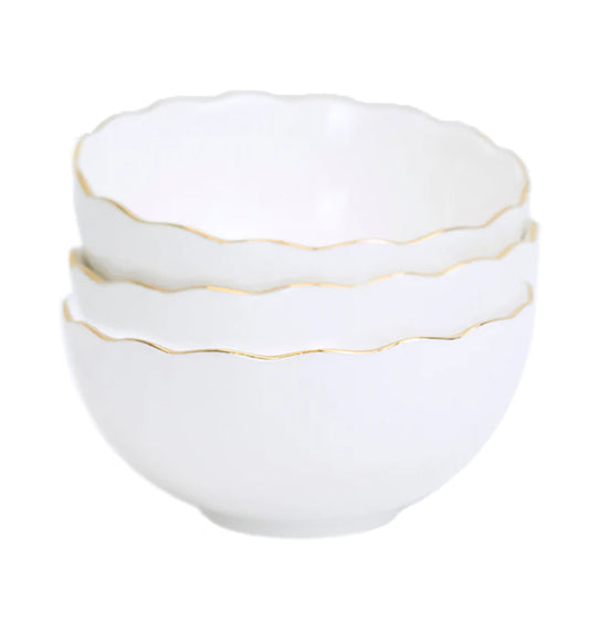 Gold Rim Bowl Set of 3