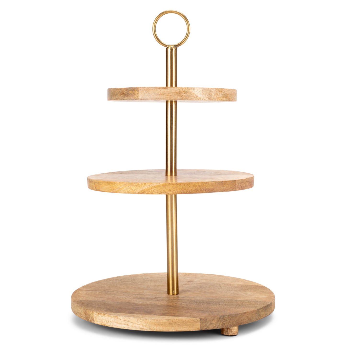 3-Tiered Wood Server