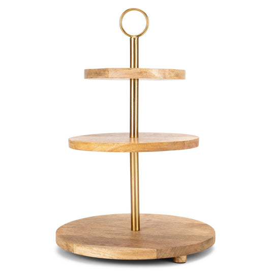 3-Tiered Wood Server