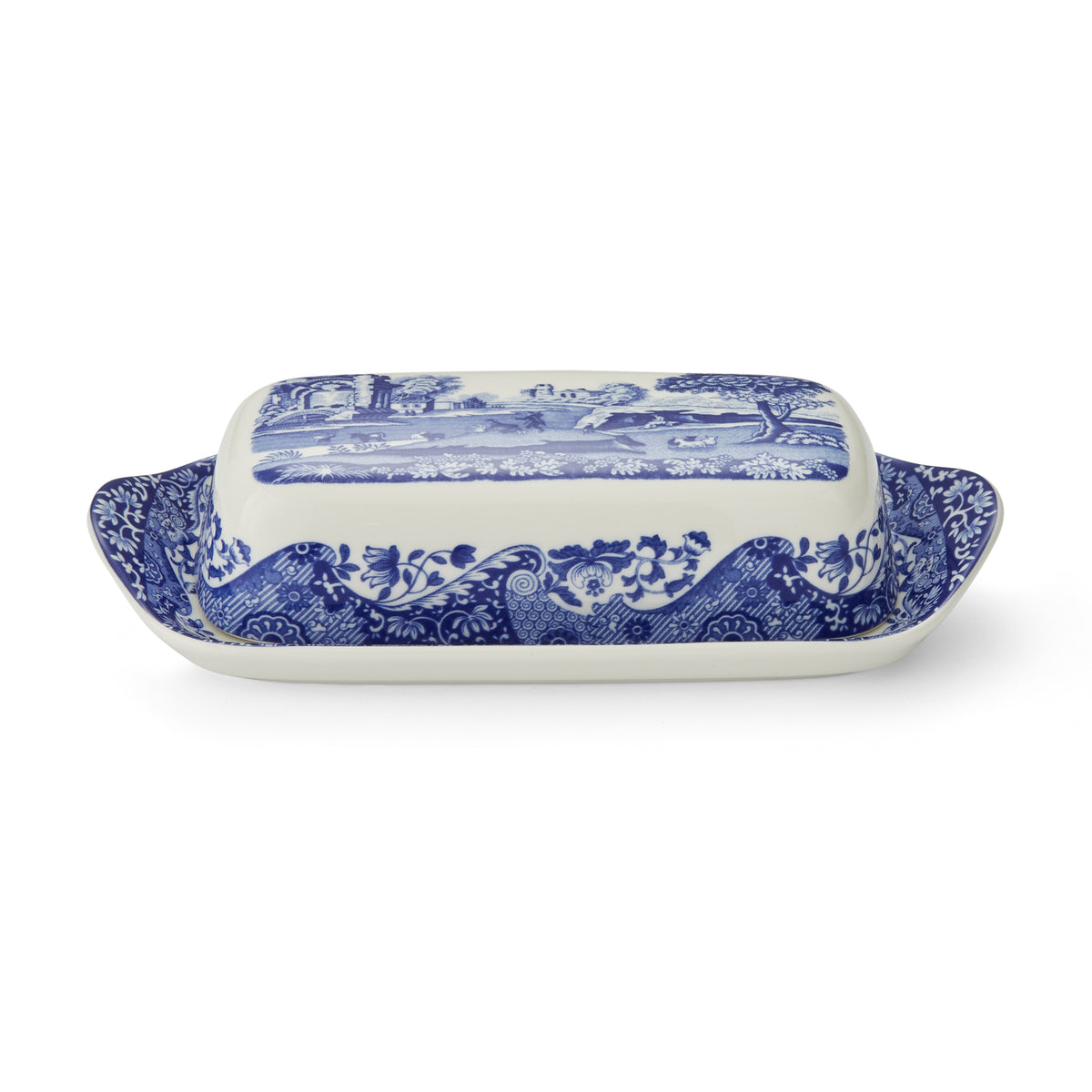 Blue Italian Butter Dish