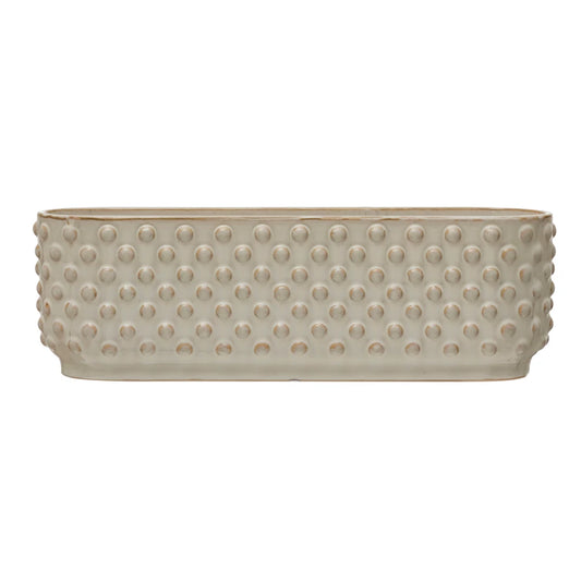 Raised Dot Stoneware 3 Section Server