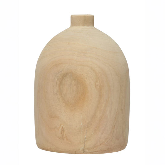 Natural Paulownia Wood Vase Large