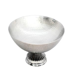 Hammered Bowl with Pedestal