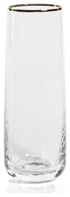 Negroni Hammered Stemless Flute