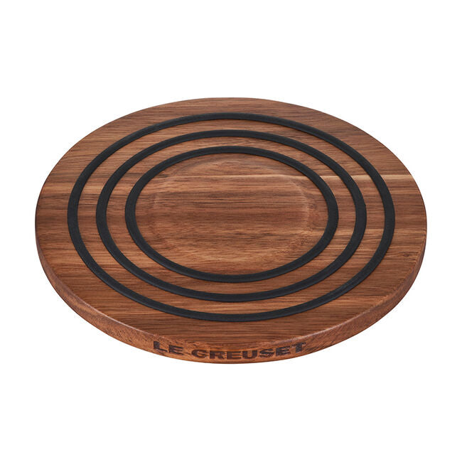 Acacia & Silicone Magnetic Trivet