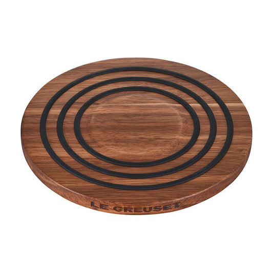 Acacia & Silicone Magnetic Trivet
