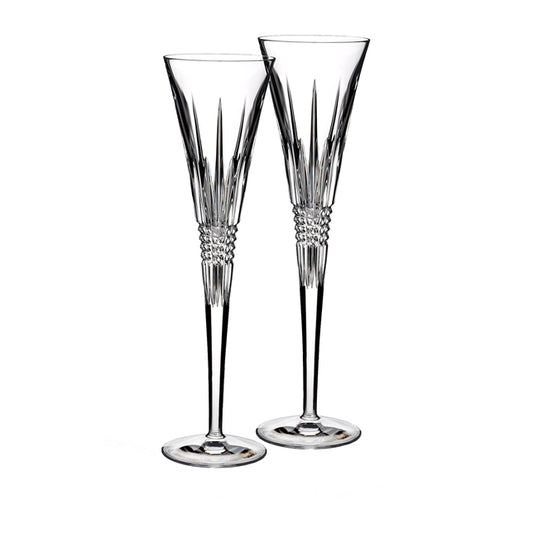 Lismore Diamond Toasting Flutes Set of 2